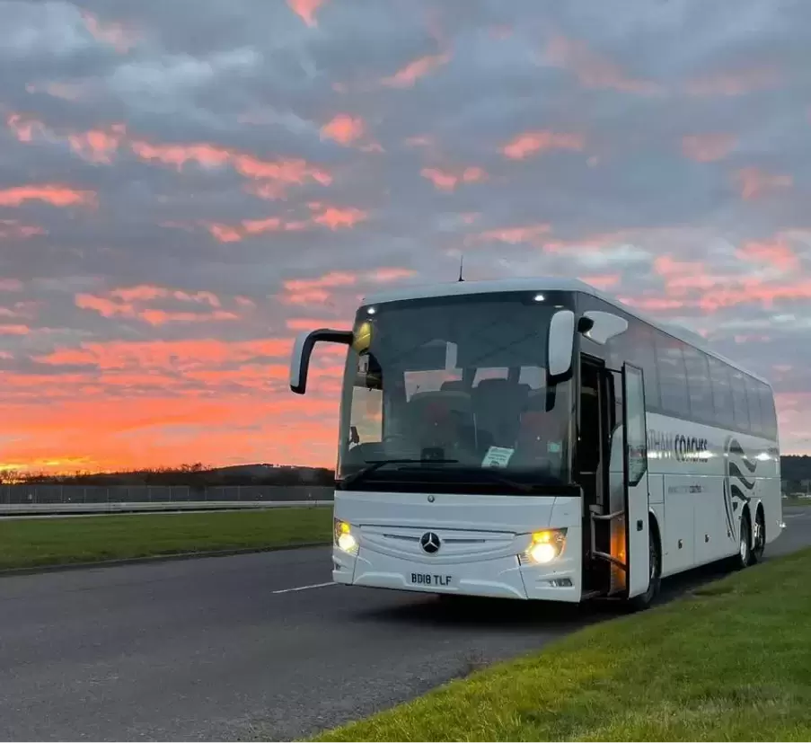 Coathams coach at sunset